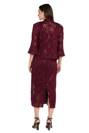 Lace Column Dress with Matching Lace Jacket