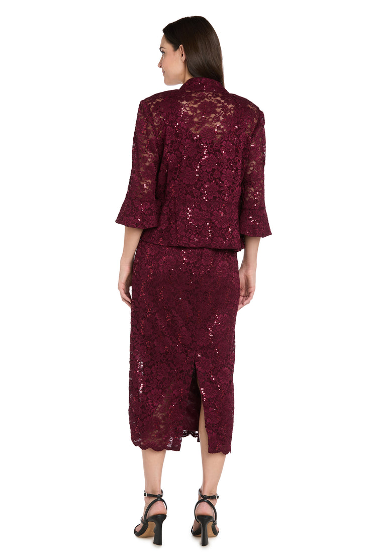 Lace Column Dress with Matching Lace Jacket