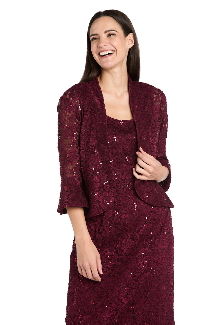 Lace Column Dress with Matching Lace Jacket