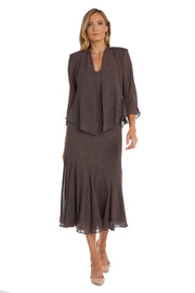 Beaded Slip Chiffon Jacket Dress R&M Richards Beaded Slip Chiffon Jacket Dress R&M Richards