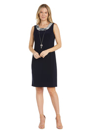 Laced Jacket Dress With Feather Contrast Print - Petite