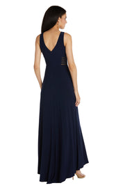 Morgan&Co Nightway Navy, Sleeveless, Slit, Long, Cut Outs, Low Neck, Formal Prom Dress