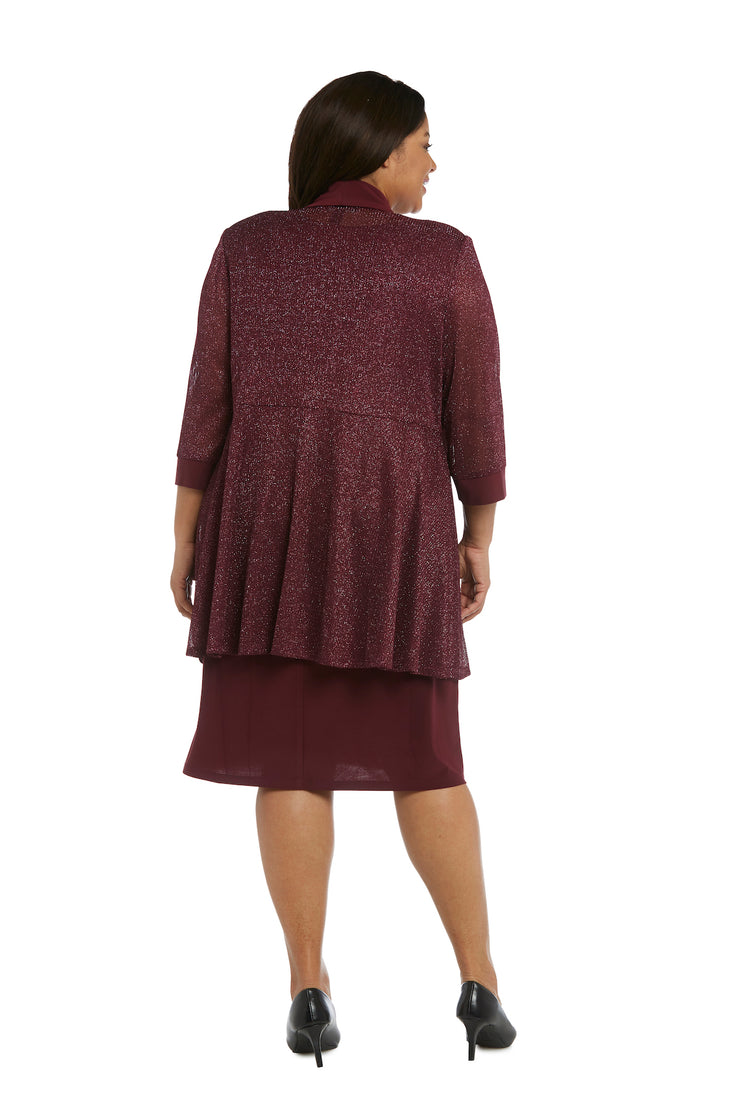 r&m richards sleeveless metallic dress and jacket r&m richards sleeveless metallic dress and jacket Long Pleated Metallic Chiffon Jacket Dress Blush / 8 By R&M Richards