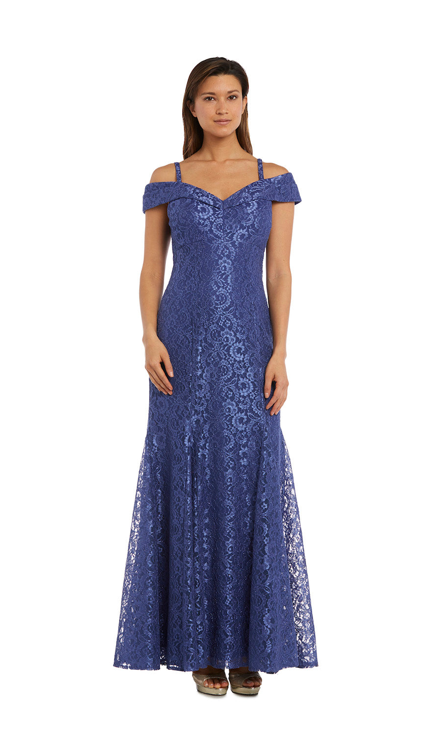 Off the Shoulder Fishtail Evening Gown – R&M Richards
