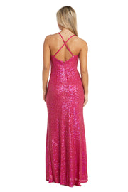 Nightway Shimmer Evening Gown