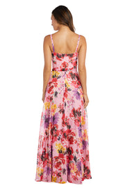 Floral Tie-Waist Mock-Wrap Dress