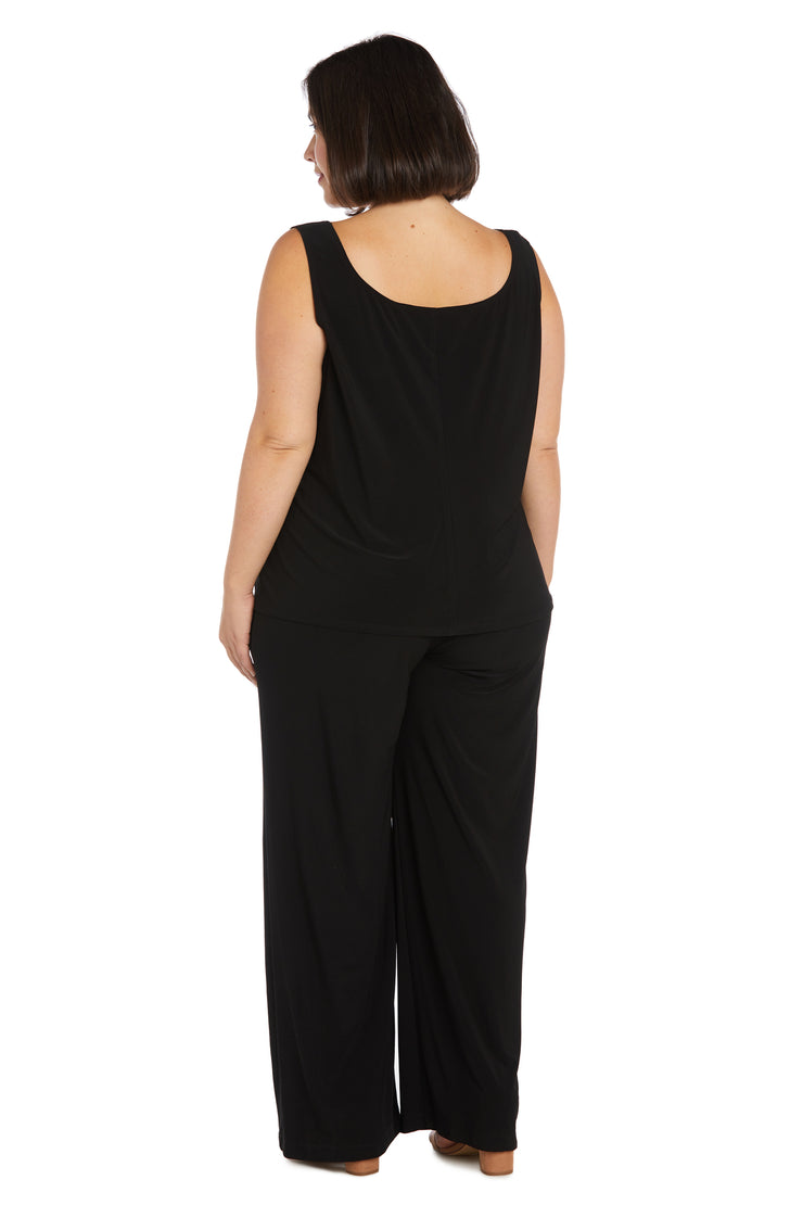 Three-Piece Sequin Pant Set with Matching Jacket - Plus