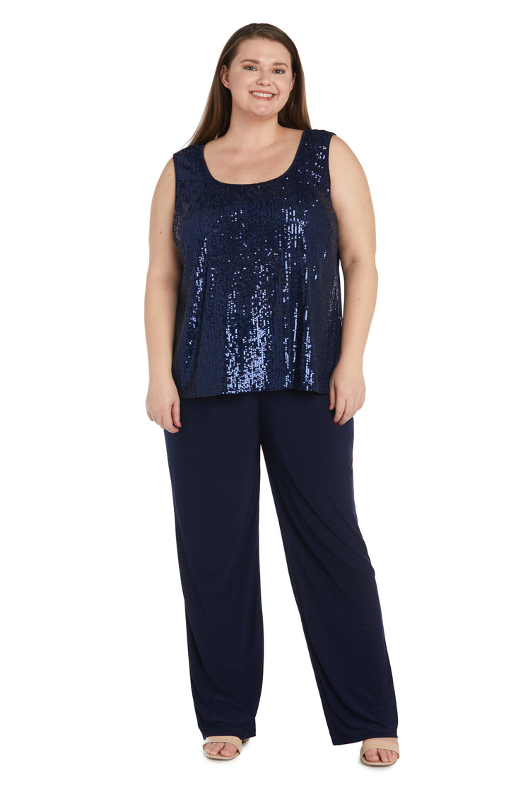 Beaded Jacket Set with Matching Pant - Plus