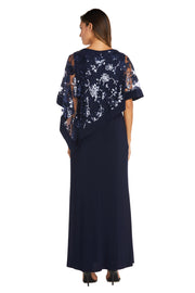 One Piece Sequin Lace Poncho over Sheath Dress