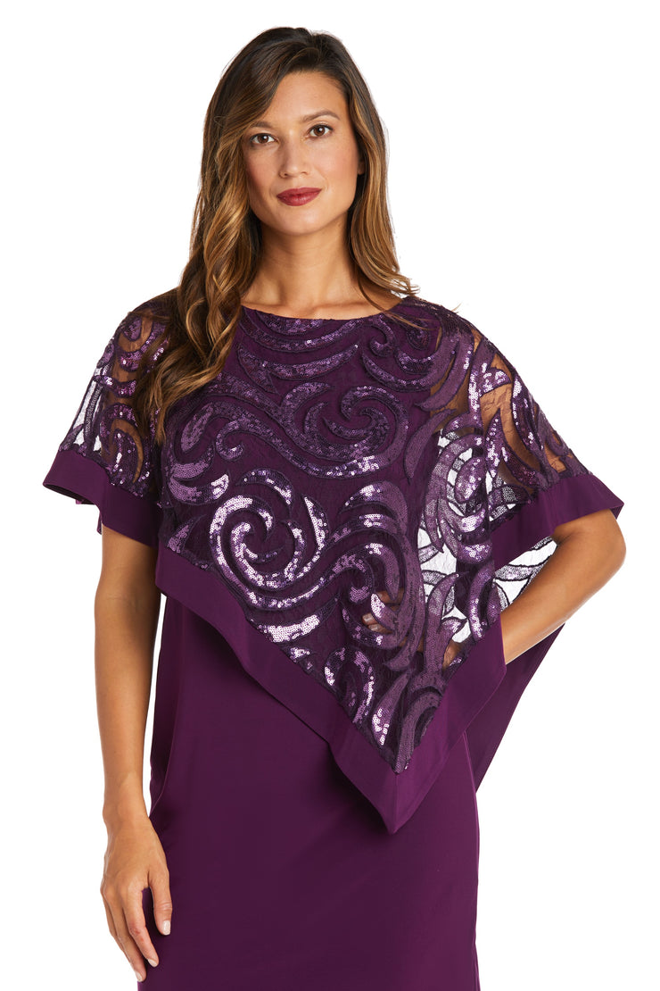Two-Piece Sequin Swirl Poncho