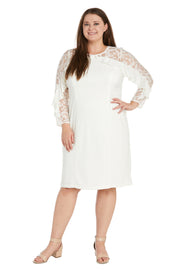 Short Dress With Bodice Sleeves - Plus