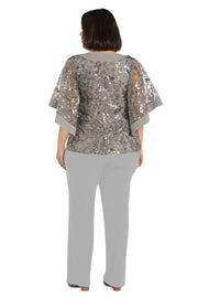 Two-Piece Sequin Tunic and Pant Set - Plus