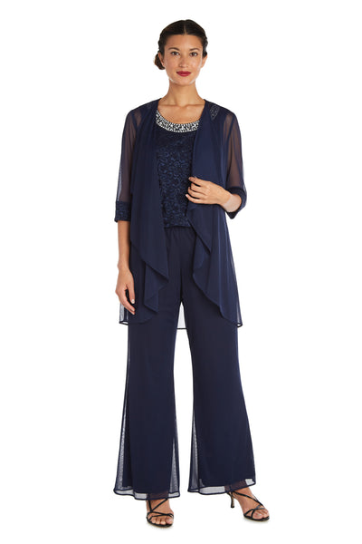  R&M Richards Formal Plus Size Jacket Pant Suits Navy :  Clothing, Shoes & Jewelry