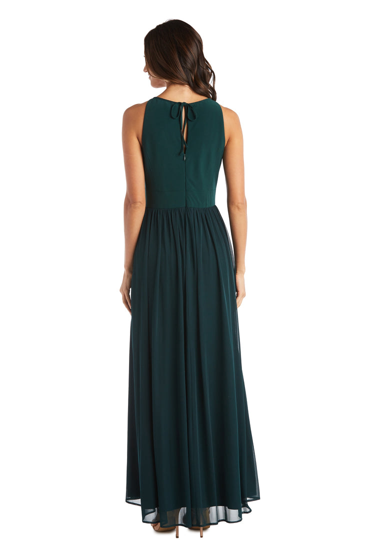 Maxi Dress with Keyhole Cutout, Halterneck and Flowing Skirt - Petite