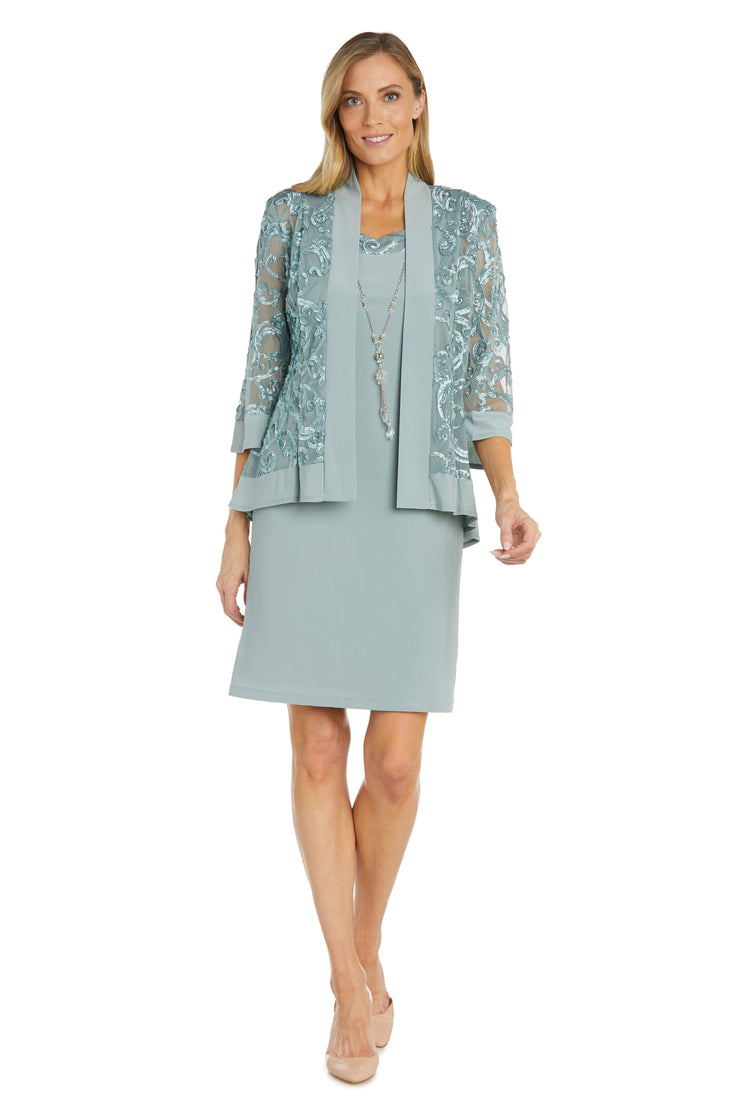 Roaman's Women's Plus Size Lace & Sequin Jacket Dress Set Formal Evening -  Walmart.com