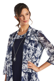 Two Piece Swing Jacket and Dress Set - Petite