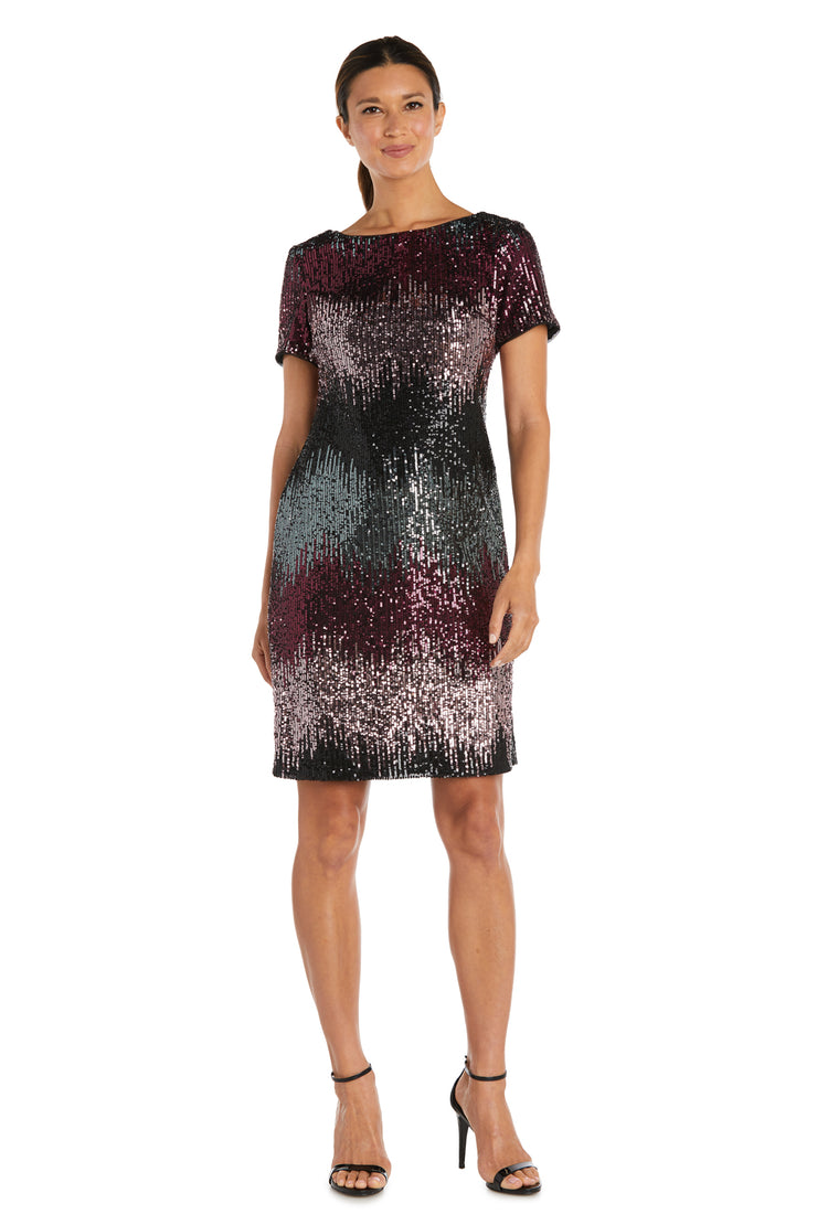 Ombre Short Sequin Dress