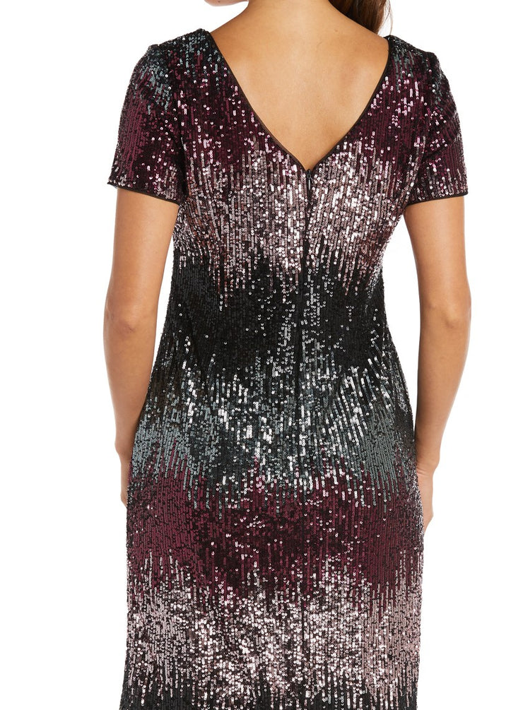 Ombre Short Sequin Dress