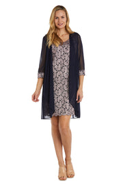 Jacket Dress With a Beaded Neckline