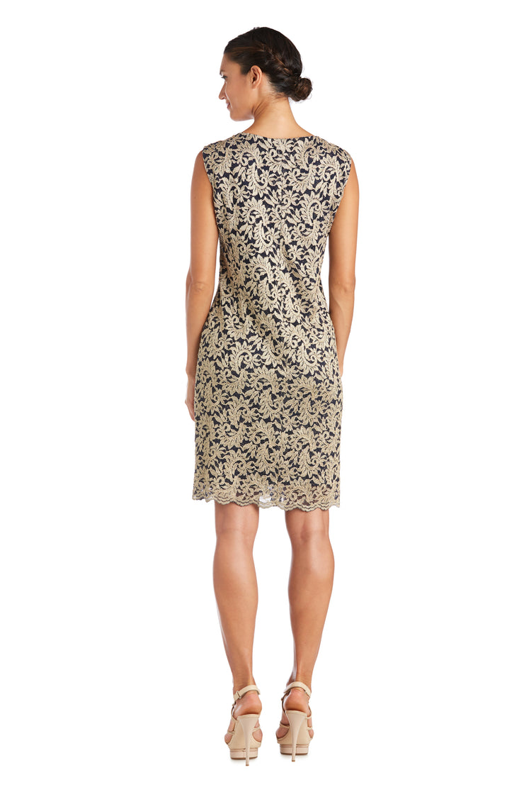 Jacket Dress With a Beaded Neckline