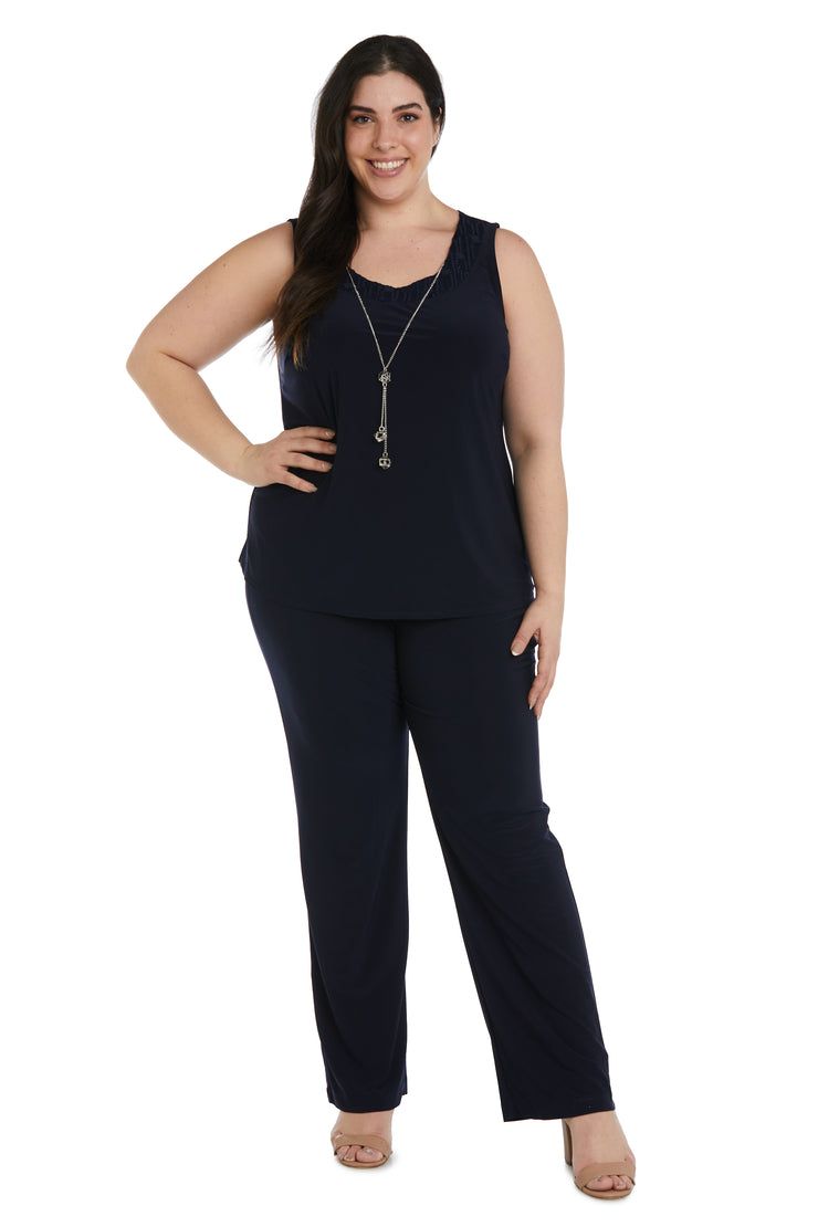 Three-Piece Duster and Pantsuit Set - Plus