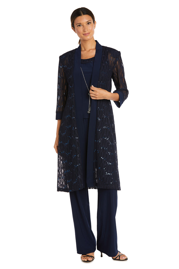 Three-Piece Duster and Pantsuit Set