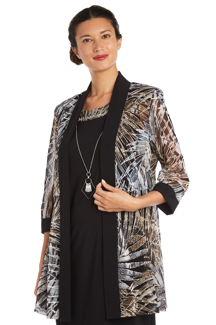 Two-Piece Printed Jacket and Dress Set