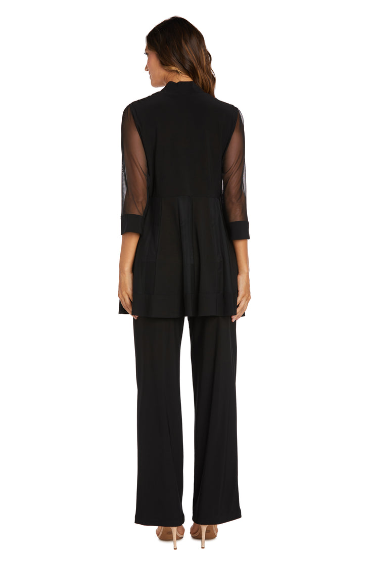 Three Piece Pant Suit with Sheer Inserts, Beading and Diamante - Petit ...