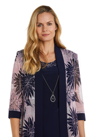 Two-Piece Printed Jacket and Dress Set - Petite