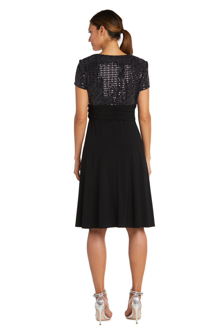 Cascade Wrap Dress with Rhinestone Buckle