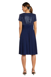 Cascade Wrap Dress with Rhinestone Buckle