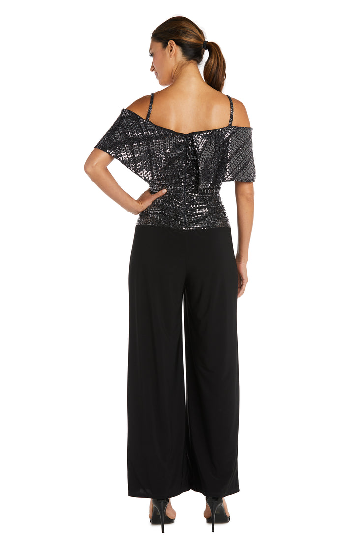 Off The Shoulder Metallic Top Jumpsuit