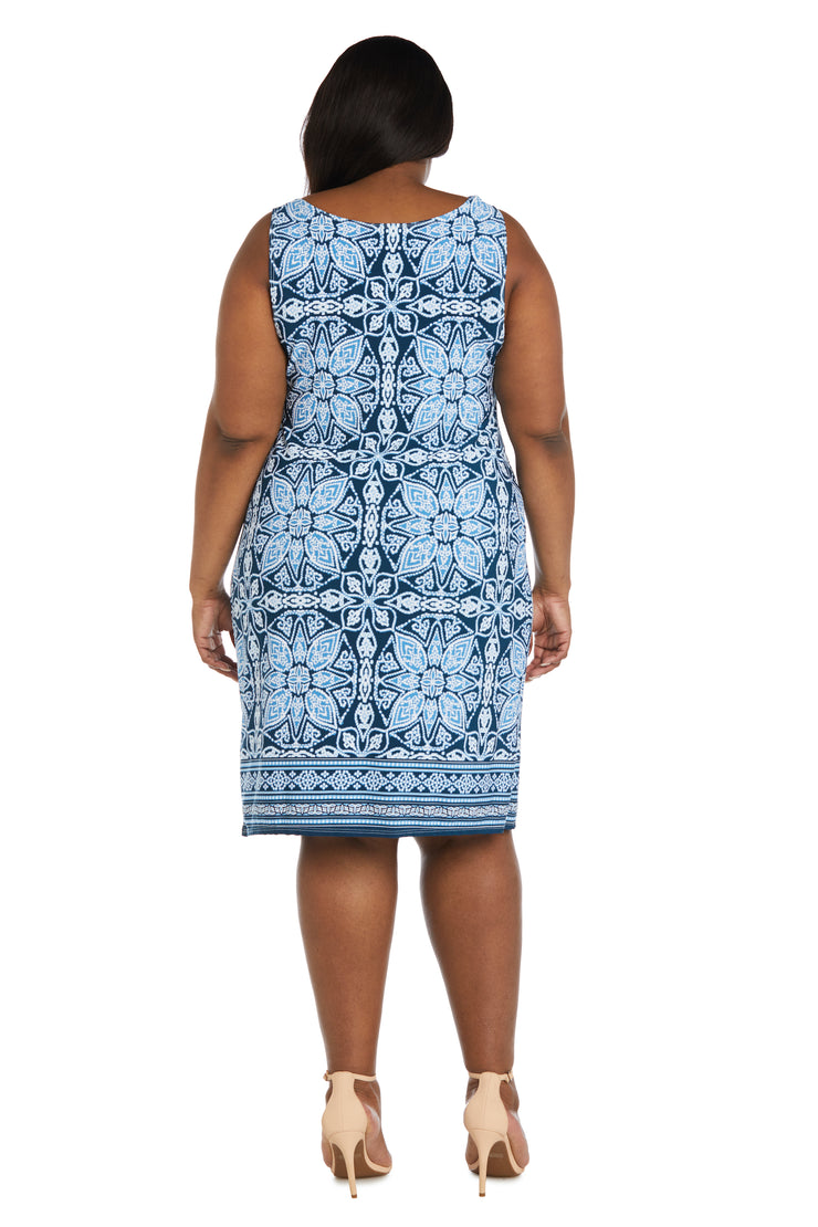 Two-Piece Puff Print Jacket Dress - Plus