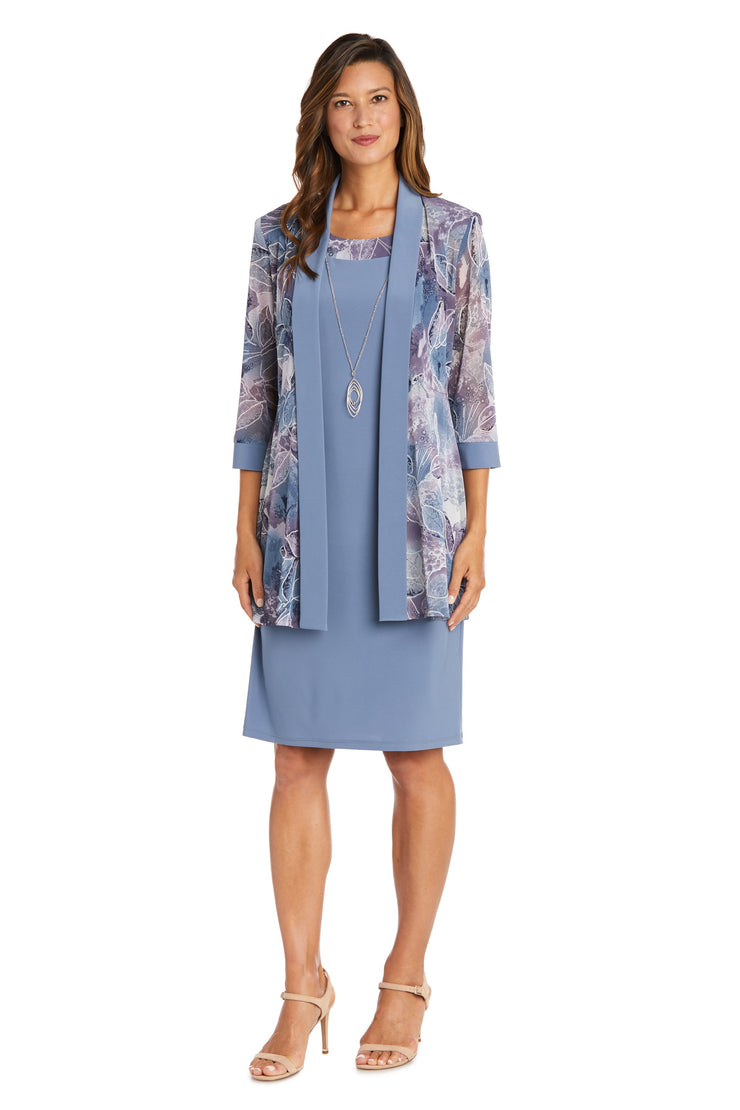 Two-Piece Printed Jacket and Dress Set – R&M Richards