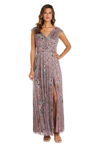 Floral Metallic Flowy Dress - Petite