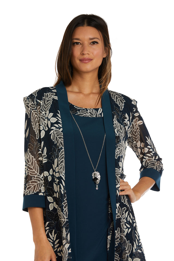 Jacket Dress With Necklace - Petite