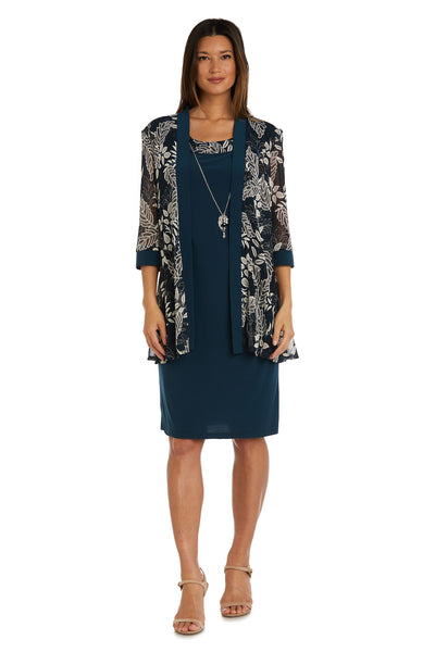 Jacket Dress With Necklace - Petite
