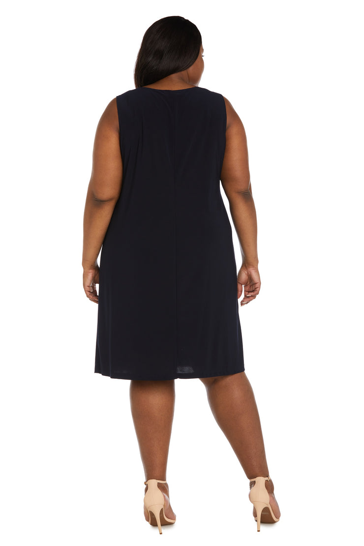 Puff Print Power Mesh and Ity Swing Jacket Dress - Plus